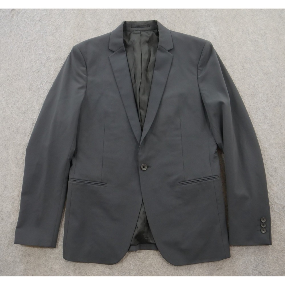 Theory Suit Jacket Mens 38 Regular Gray Stirling One Button Sports Coat